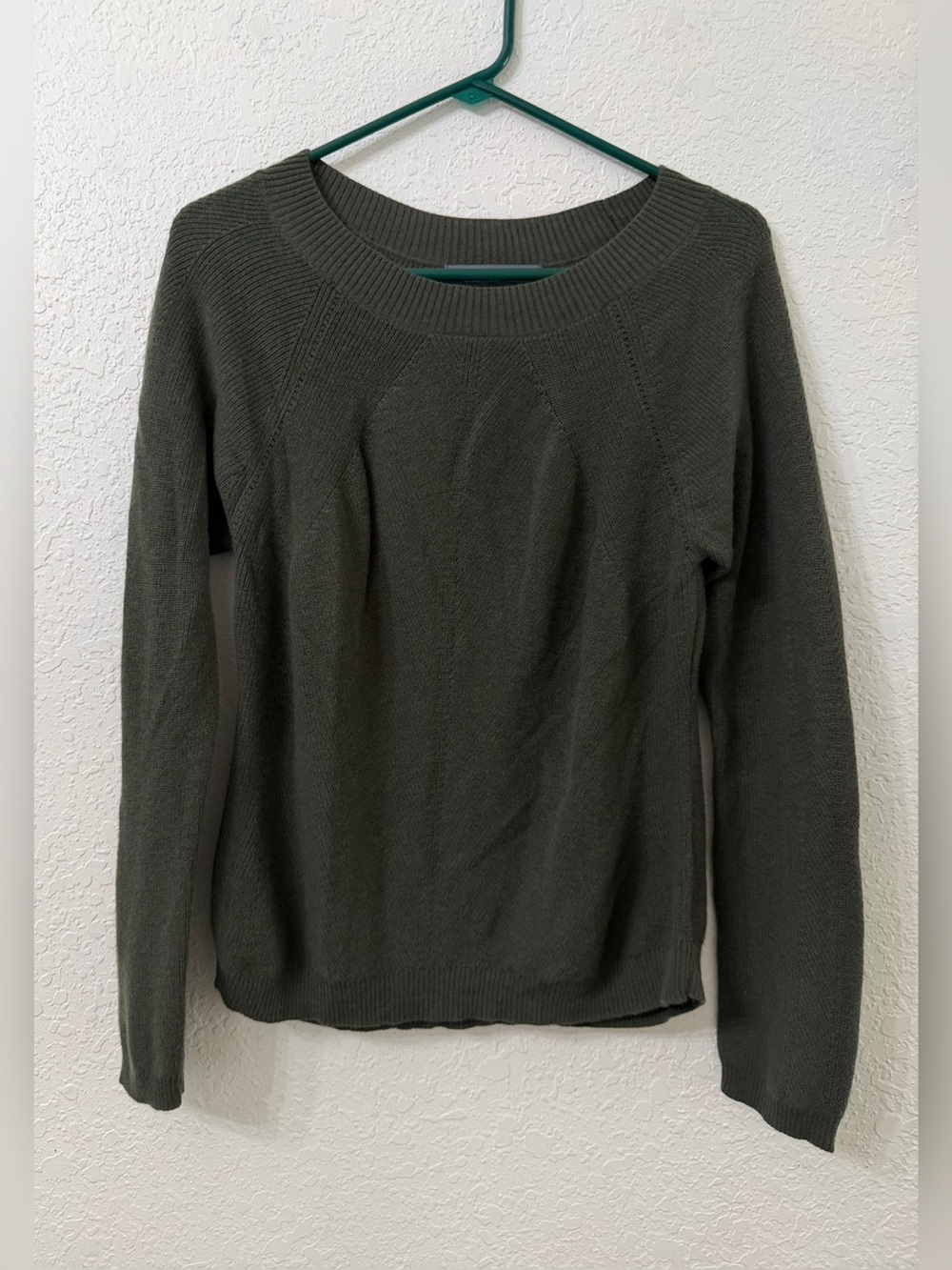 Title Nine Szabo Olive Green Merino Sweater